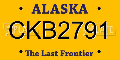 CKB2791 Alaska License Plate