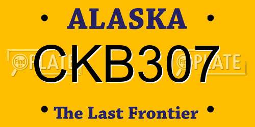 CKB307 Alaska License Plate