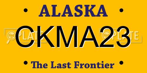 CKMA23 Alaska License Plate
