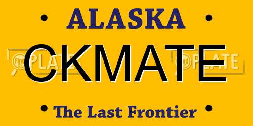 CKMATE Alaska License Plate