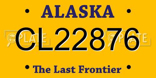 CL22876 Alaska License Plate