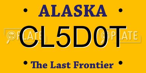 CL5D0T Alaska License Plate