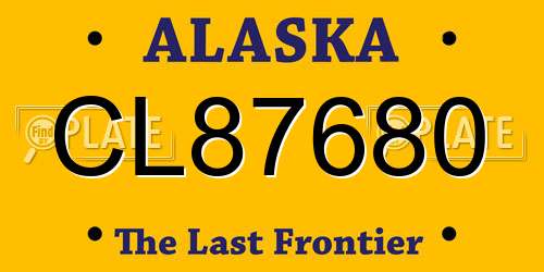 CL87680 Alaska License Plate