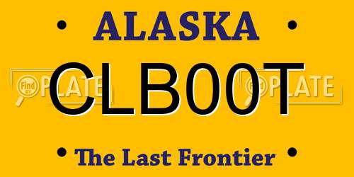 CLB00T Alaska License Plate