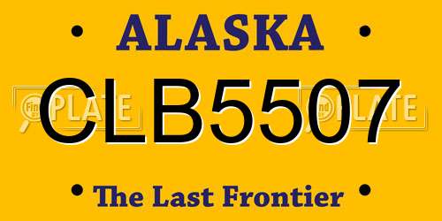 CLB5507 Alaska License Plate