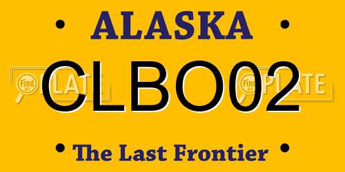 CLBO02 Alaska License Plate
