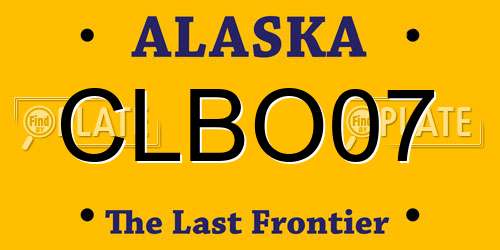 CLBO07 Alaska License Plate