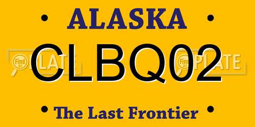 CLBQ02 Alaska License Plate