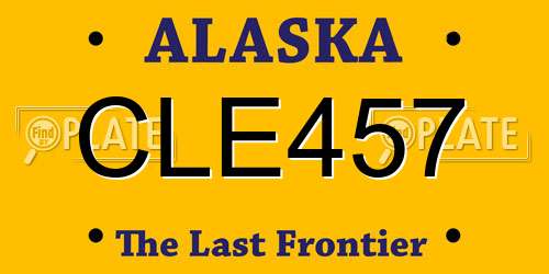 CLE457 Alaska License Plate