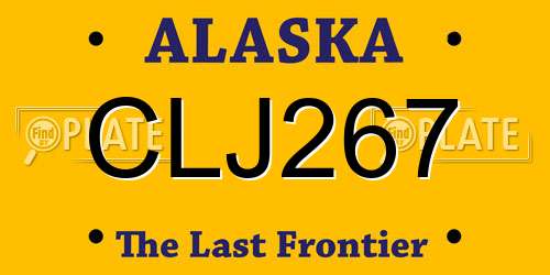 CLJ267 Alaska License Plate