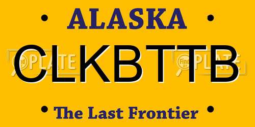 CLKBTTB Alaska License Plate