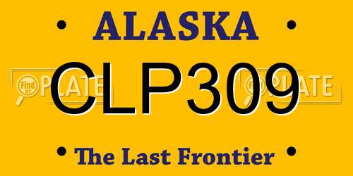 CLP309 Alaska License Plate
