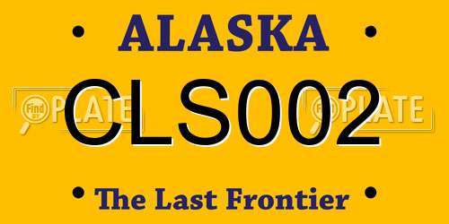 CLS002 Alaska License Plate