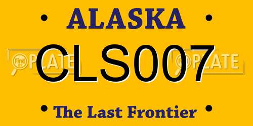 CLS007 Alaska License Plate