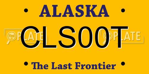 CLS00T Alaska License Plate