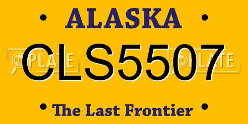 CLS5507 Alaska License Plate