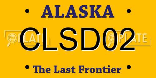 CLSD02 Alaska License Plate