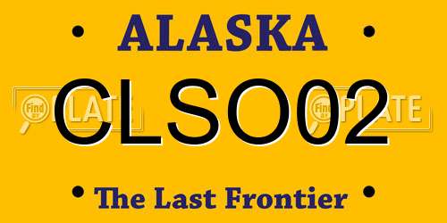 CLSO02 Alaska License Plate