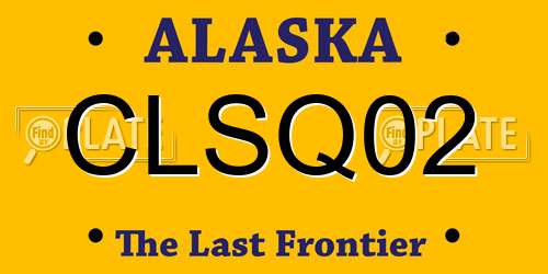 CLSQ02 Alaska License Plate