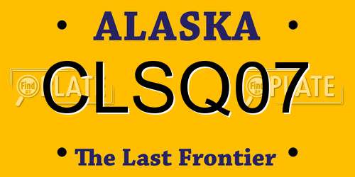 CLSQ07 Alaska License Plate