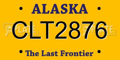 CLT2876 Alaska License Plate