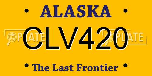 CLV420 Alaska License Plate