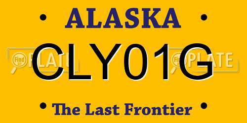 CLY01G Alaska License Plate