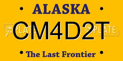 CM4D2T Alaska License Plate