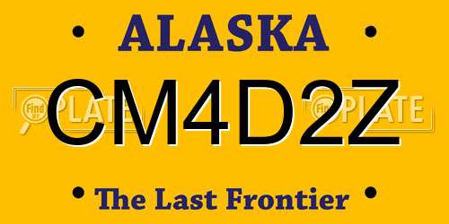 CM4D2Z Alaska License Plate