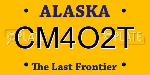 CM4O2T Alaska License Plate