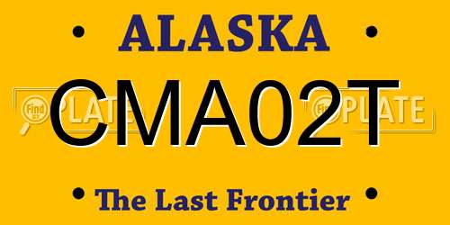 CMA02T Alaska License Plate