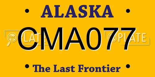 CMA077 Alaska License Plate
