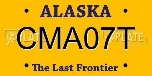 CMA07T Alaska License Plate
