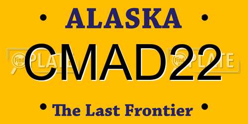 CMAD22 Alaska License Plate