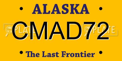 CMAD72 Alaska License Plate