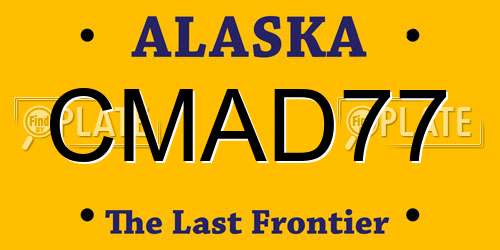 CMAD77 Alaska License Plate