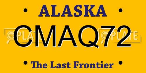 CMAQ72 Alaska License Plate