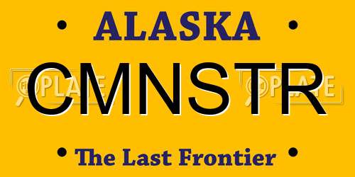 CMNSTR Alaska License Plate