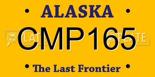 CMP165 Alaska License Plate