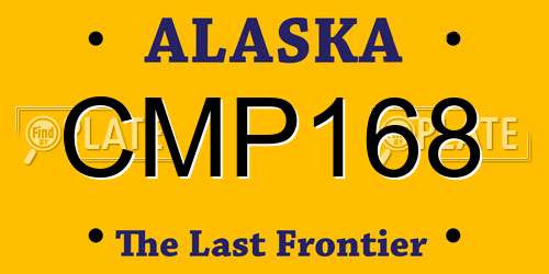 CMP168 Alaska License Plate