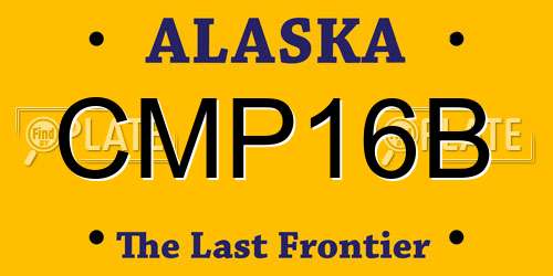 CMP16B Alaska License Plate