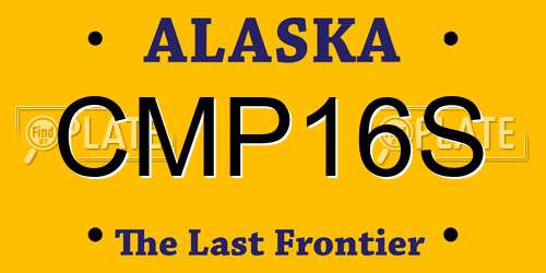 CMP16S Alaska License Plate