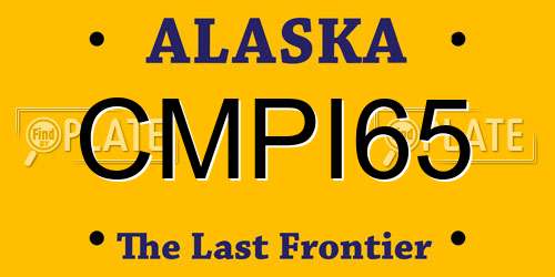 CMPI65 Alaska License Plate