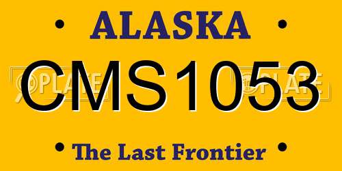 CMS1053 Alaska License Plate