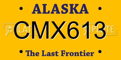 CMX613 Alaska License Plate