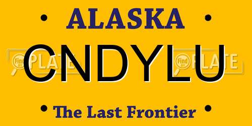 CNDYLU Alaska License Plate