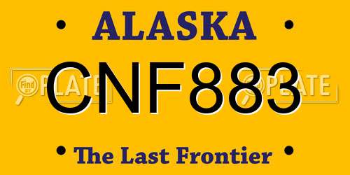 CNF883 Alaska License Plate