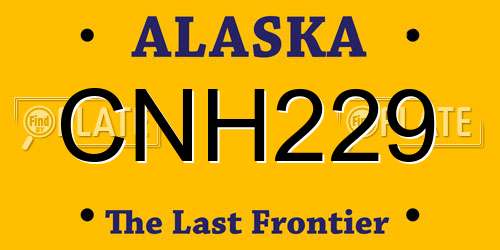 CNH229 Alaska License Plate