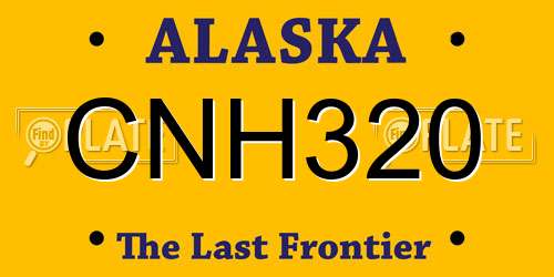 CNH320 Alaska License Plate