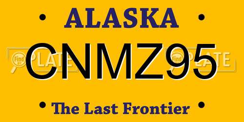 CNMZ95 Alaska License Plate